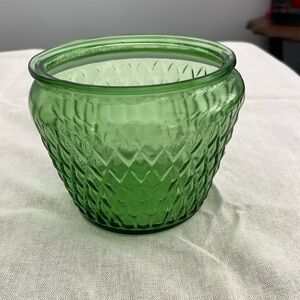 Vintage light green glass bowl